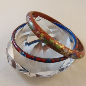 Colorful Cloisonné Bangle Set